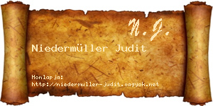 Niedermüller Judit névjegykártya