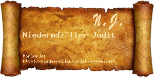 Niedermüller Judit névjegykártya
