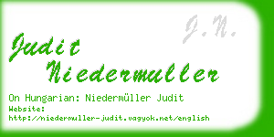 judit niedermuller business card
