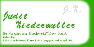 judit niedermuller business card